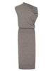 Lori cashmere sleeveless midi grey dress flat view