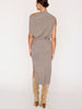 Lori cashmere sleeveless midi grey dress back view