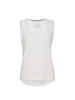 Morrow white layered V-neck tank top flat view