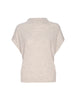 Morten funnel neck cashmere beige top flat view