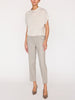 Morten funnel neck cashmere beige top full view