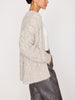 Mott handknit grey cardigan side view