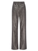 Namari straight leg brown vegan leather pant flat view