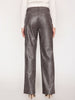 Namari straight leg brown vegan leather pant back view