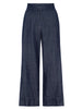 Odele blue cropped wide-leg pant flat view