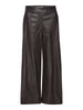 Odele brown cropped wide-leg pant flat view