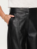 Odele black cropped wide-leg pant close up