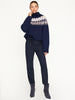 Odessa navy cashmere-wool fairisle sweater full view 3