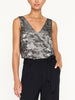 Oda v neck silver tank front view 2