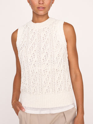 Otto layered white tank front view 3