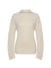 Rhone funnel neck beige sweater flat view