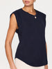 Reins navy crewneck muscle t-shirt front view 3