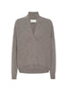 Siena V-neck pullover grey sweater flat view