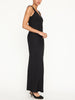 Stella sleeveless black v neck maxi dress side view