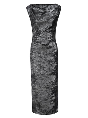 Trey silver midi dress flat view