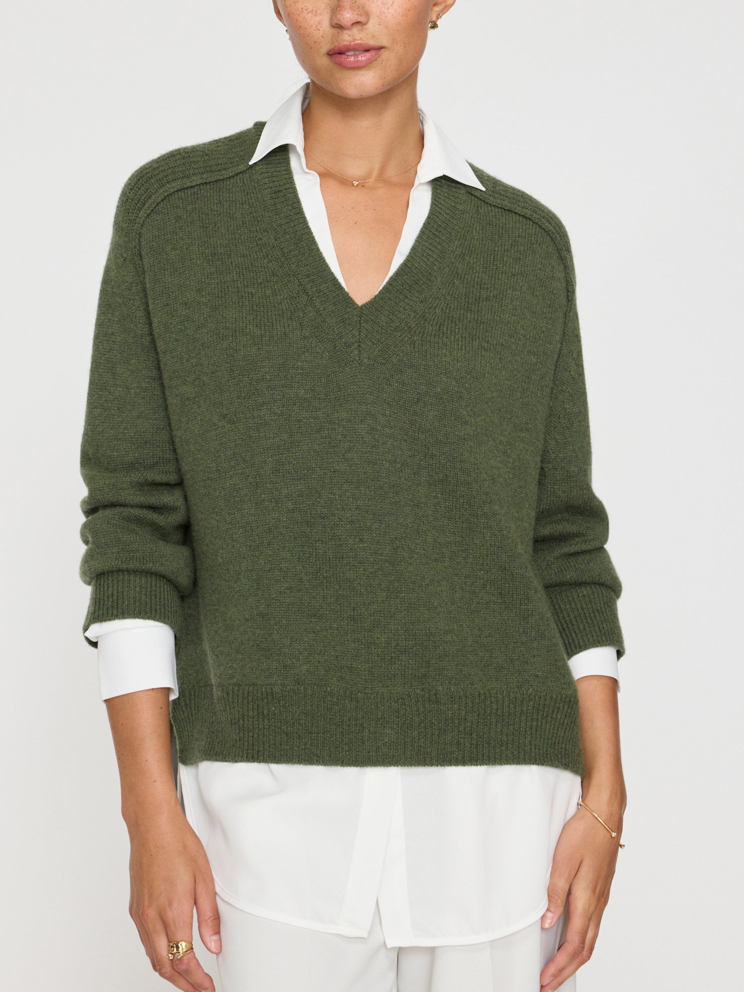 BROCHU WALKER Mock Neck hot Layered Pullover