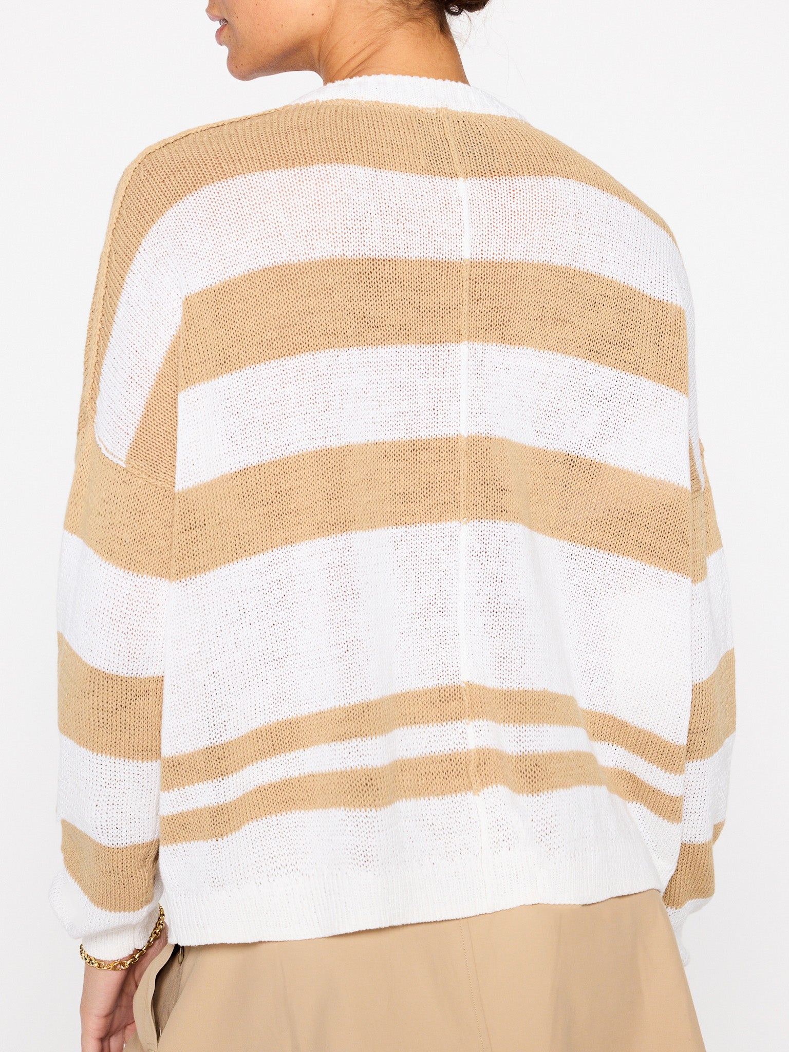 Brochu Walker | Women's Xila Stripe Crew in Sahara Stripe Combo