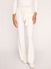 Duke wide leg off-white pant front view