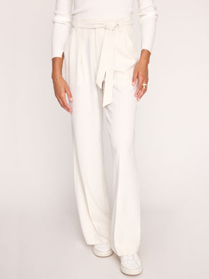 Duke wide leg off-white pant front view