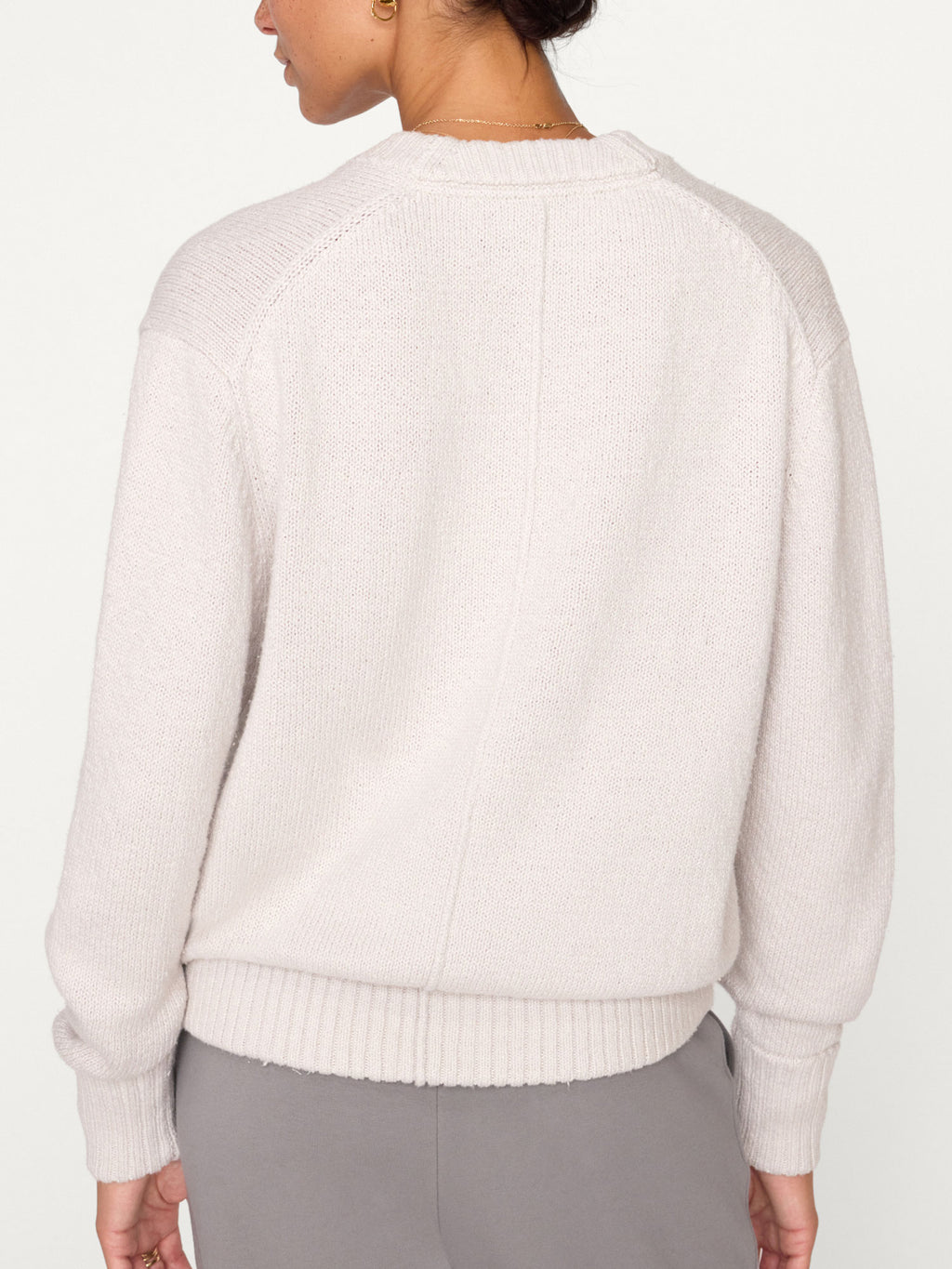 Women's Emery Knit Vee Sweatshirt in Dove Grey