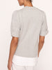 Emme layered knot sleeve crewneck grey sweater back view