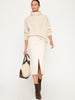 Elden cable knit beige turtleneck sweater full view 2