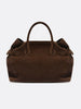 Everyday brown suede tote bag front view