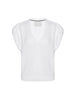 Frances white V-neck sweater top flat view