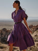 Havana tiered midi purple dress full view 2