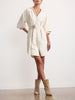 Kate belted button up mini shirtdress beige full view