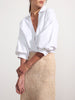 Kate V-neck button up white shirt front view 2