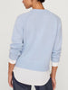 Looker Layered crewneck light blue sweater back view