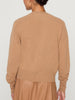 Leia V-neck tan sweater back view