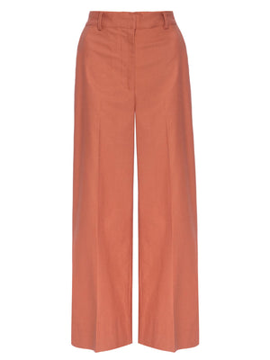 Lena orange cropped wide-leg pant flat view