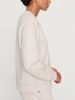 Mallo French Terry off-white pullover sweatshirt side view