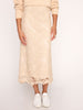 Mara lace midi tan skirt front view