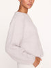 Nami alpaca crew light grey sweater side view