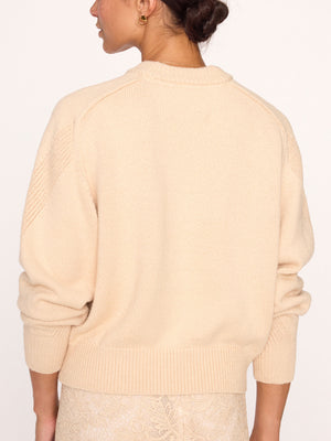 Pele tan crewneck sweater back view