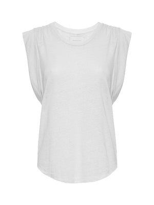 Reins white crewneck muscle t-shirt flat view