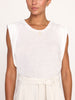 Reins white crewneck muscle t-shirt front view