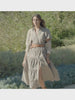 Havana tiered midi dress tan grey taupe video