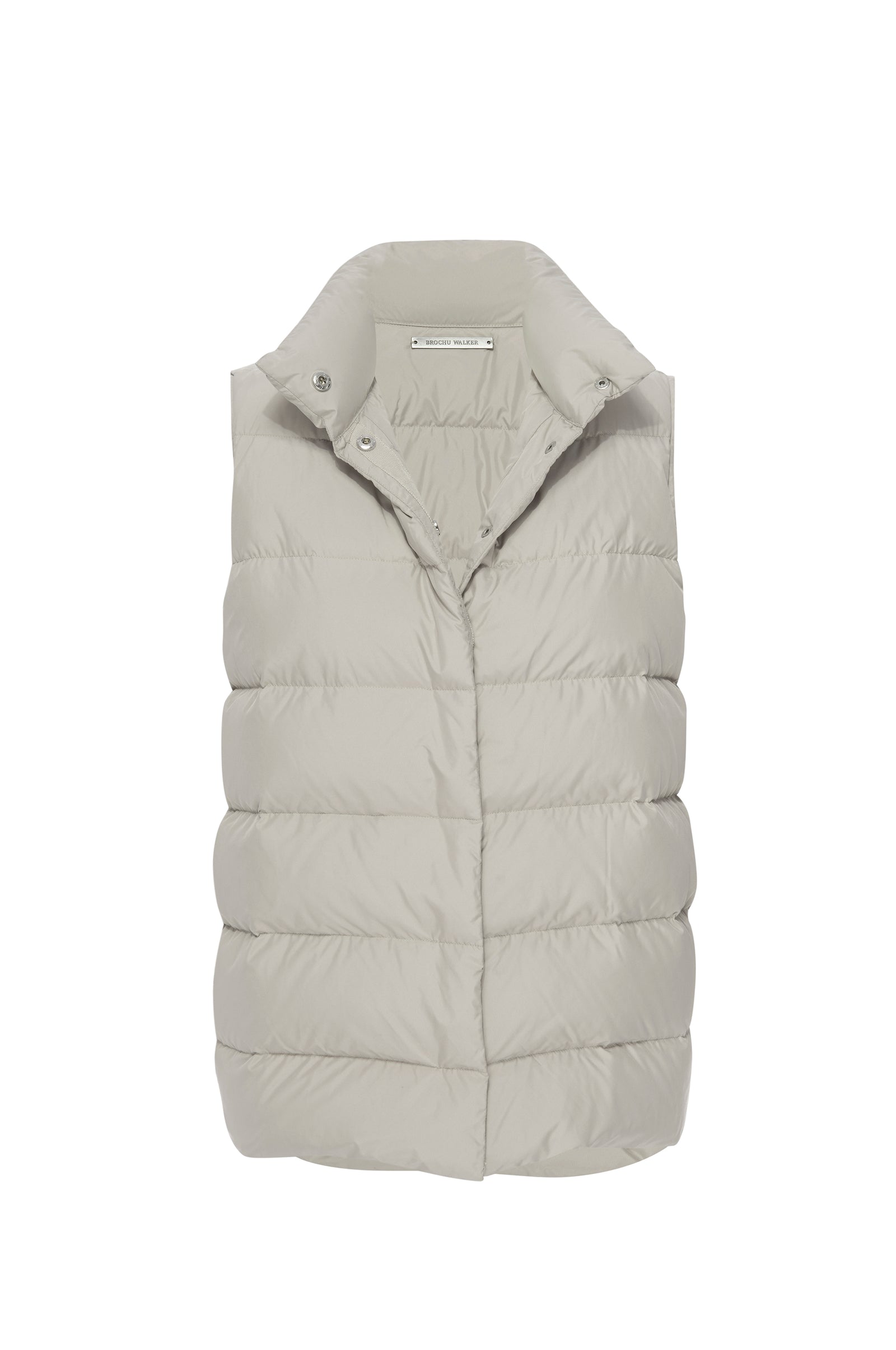 Anders nylon down beige puffer vest flat view