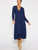 Alana midi longsleeve dress navy front view 3