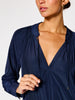 Alana midi longsleeve dress navy close up