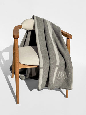 Wool grey Brochu Walker logo blanket image 1