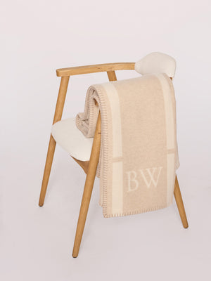 Wool ivory Brochu Walker logo blanket image 4