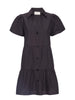 Havana tiered mini dress black flat view