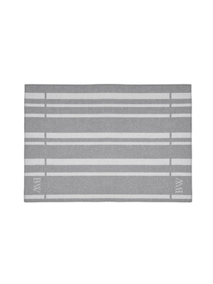 Wool grey Brochu Walker logo blanket flat view