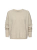 Everyday cashmere crewneck ivory sweater flat view