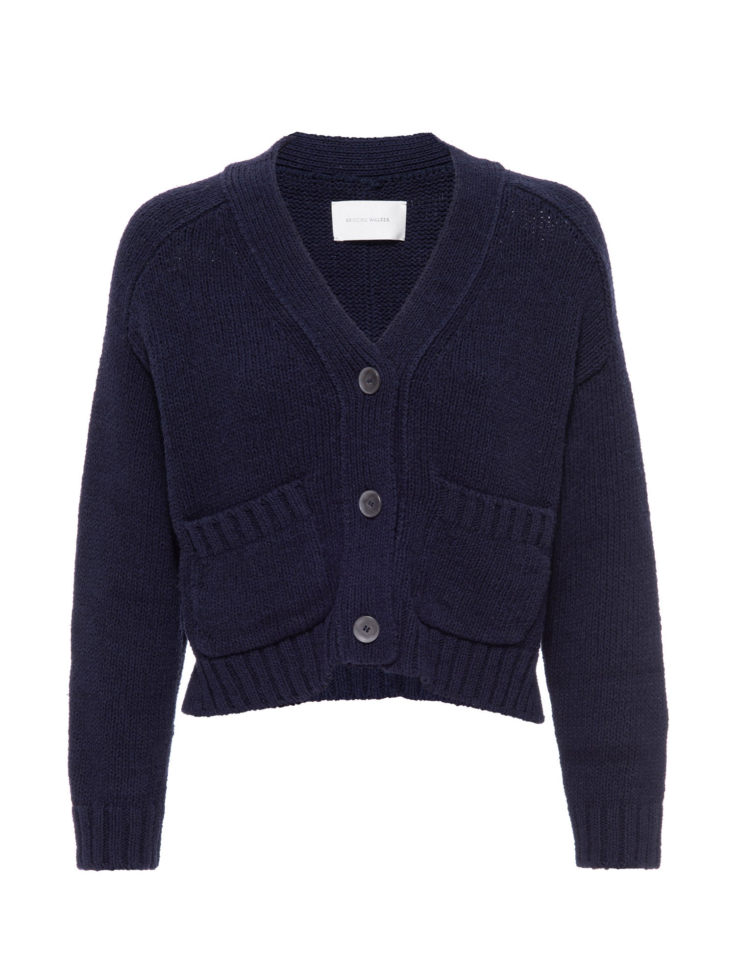 Women's Cropped Cardigan in Navy